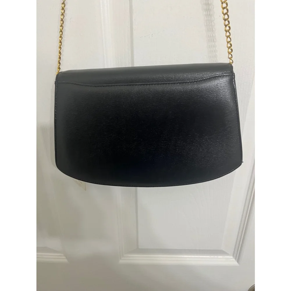 Vintage TAKEO de 365 Black Genuine Leather Handbag